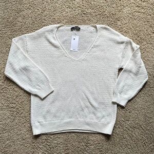 NWT - MNG by Mango V Neck Sweater (Large)